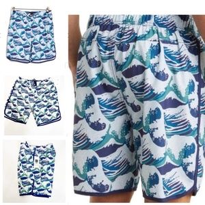 Sovereign Code NWT Sz L Crashing Waves/Ecru Joyride Board Shorts